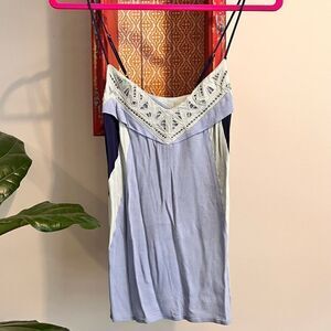 See You Soon Blue Tank Top | Stitch Fix | Size Small